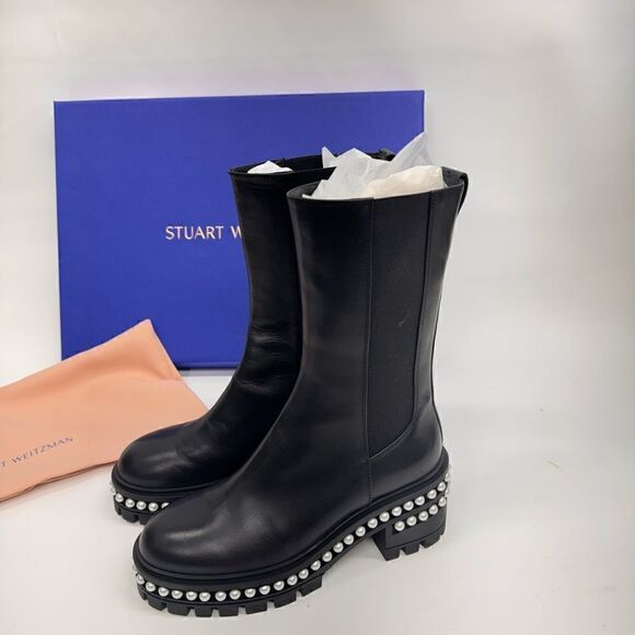 Stuart Weitzman Soho Pearl Chelsea Bootie 5 b - Picture 7 of 13